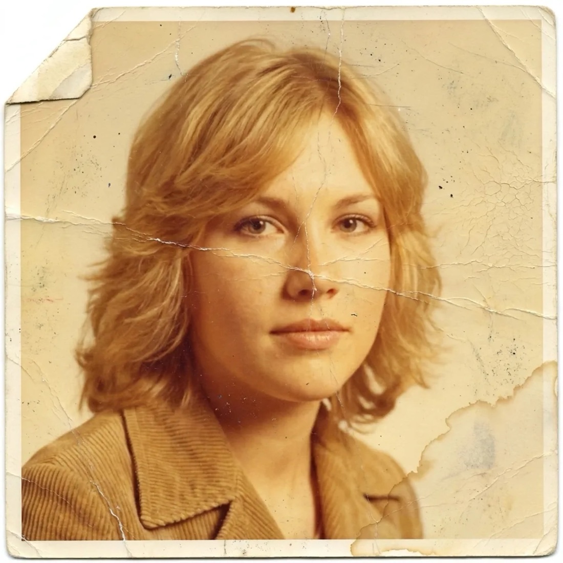 A damaged 1970s family print